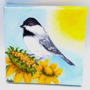 Original Artwork "Chickadee Songbird" by Anita Browley